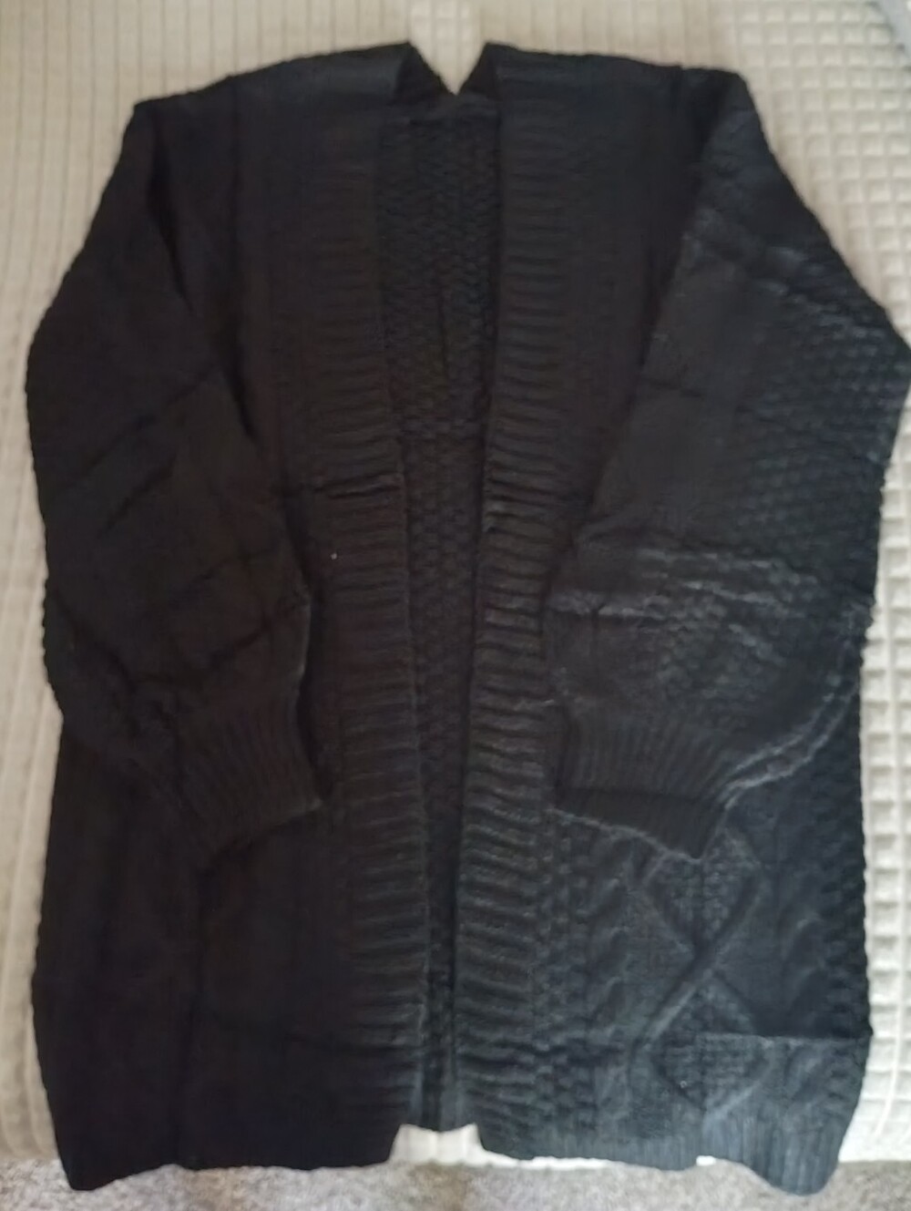 🖤 Saodimallsu Oversized Cable Knit Cardigan Sweater | Size Large | Black | NWOT